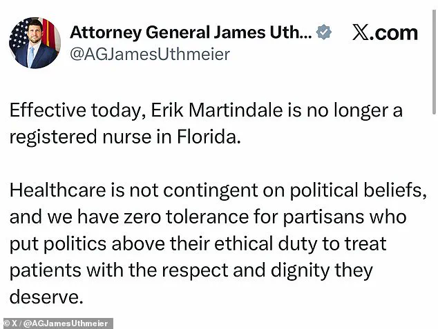 Florida Nurse Loses License Over Refusal to Anesthetize MAGA Supporters, Citing Political Beliefs