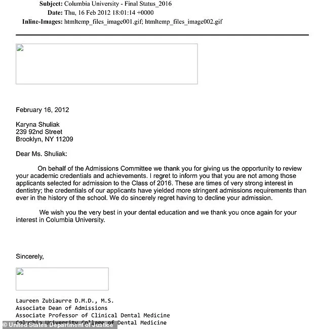 Jeffrey Epstein Facilitated Karyna Shuliak's Unconventional Admission to Columbia Dental School and Provided Extensive Financial Support