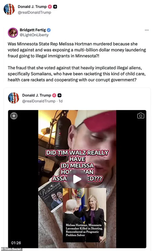 Minnesota Governor Condemns Trump's False Link Between Murder and Somali Fraud Scandal
