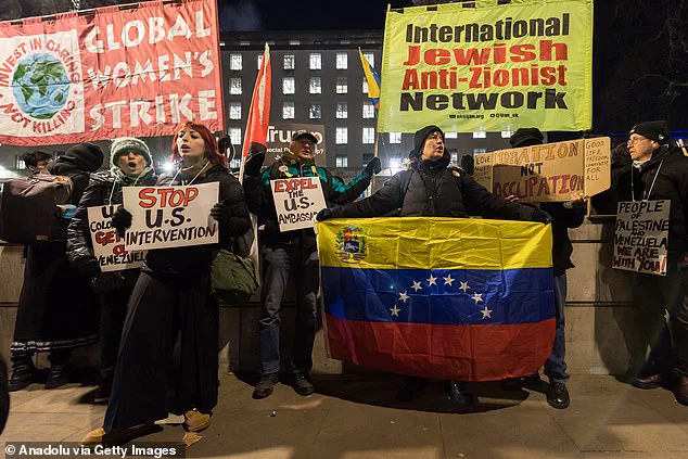 Protesters Desecrate American Flag in Demonstration Against U.S. Military Involvement in Venezuela