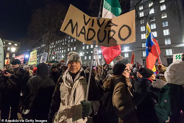 Protesters Desecrate American Flag in Demonstration Against U.S. Military Involvement in Venezuela