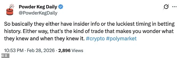 Controversy Surrounds Mysterious Polymarket User Who Earned $637K Betting on U.S. Strike on Iran, Sparking Calls for Oversight