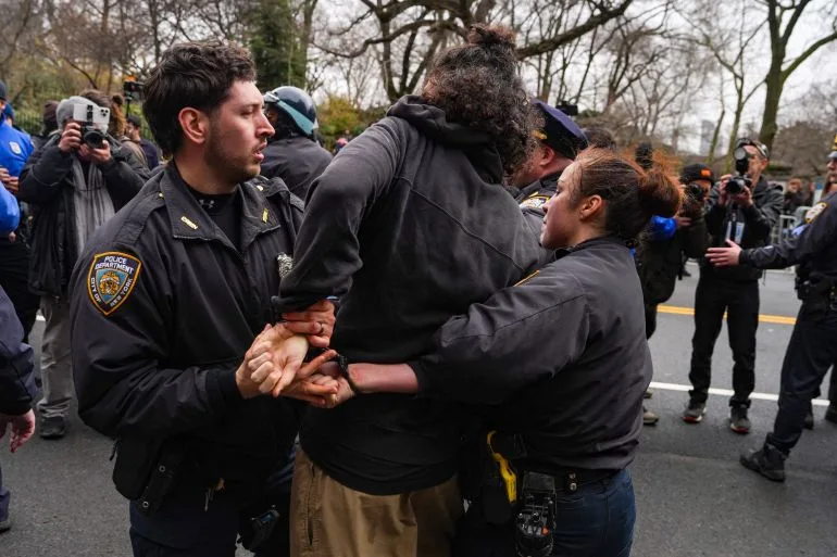 Explosive Device Thrown During Far-Right Protest Outside NYC Mayor's Home Sparks Outrage