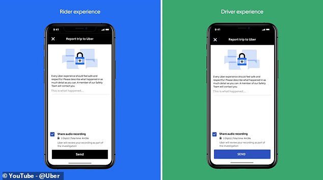 Uber UK launches encrypted audio recording feature for rider safety.